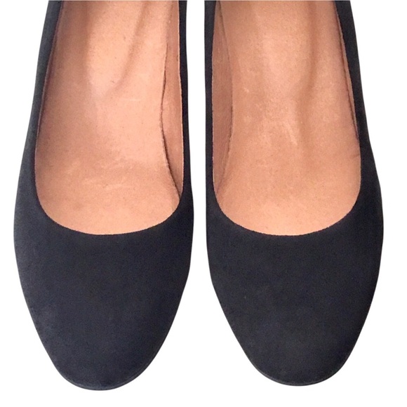 J. Jill Pumps Black Suede Women’s 8 1/2 Almond toe Block Heel Classic Shoes - Picture 5 of 14